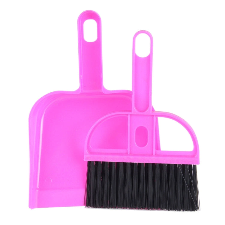 Mini Desktop Car Keyboard Sweep Cleaning Brush Small Broom Dustpan Set(Magenta) - Car washing supplies by buy2fix | Online Shopping UK | buy2fix