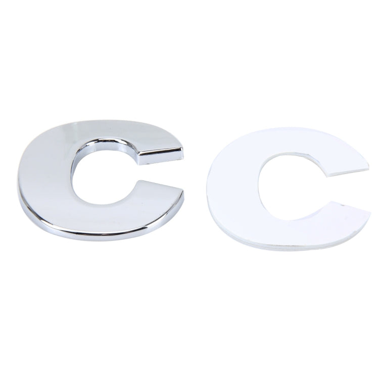 Car Vehicle Badge Emblem 3D English Letter C Self-adhesive Sticker Decal, Size: 4.5*4.5*0.5cm - 3D Metal Sticker by buy2fix | Online Shopping UK | buy2fix