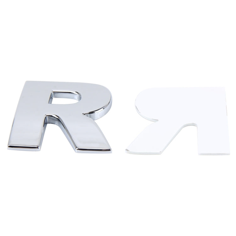 Car Vehicle Badge Emblem 3D English Letter R Self-adhesive Sticker Decal, Size: 4.5*4.5*0.5cm - 3D Metal Sticker by buy2fix | Online Shopping UK | buy2fix