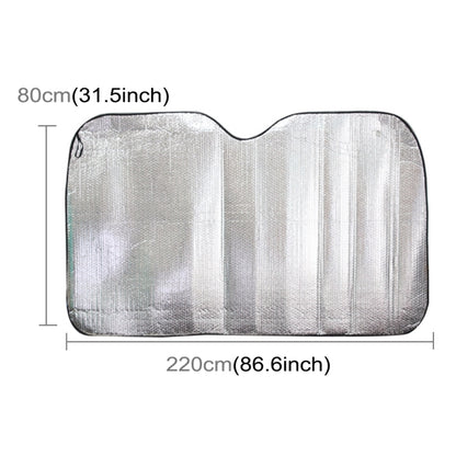 Silver Aluminum Foil Sun Shade Car Windshield Visor Cover Block Front Window Sunshade UV Protect, Size: 220 x 80cm - Aluminum Film PEVA by buy2fix | Online Shopping UK | buy2fix