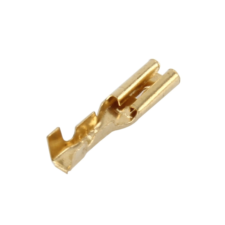 100 PCS 2.8mm Speaker Cable Spade Plug Connector Gold Plated Copper Speaker Cable Terminal - In Car by buy2fix | Online Shopping UK | buy2fix