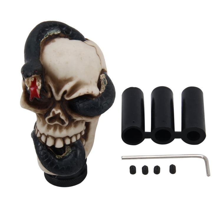 Universal Skull with a Snake Shape Car Gear Shift Knob Modified Car Gear Shift Knob Auto Transmission Shift Lever Knob Resin Gear Knobs - Shift Knob by buy2fix | Online Shopping UK | buy2fix