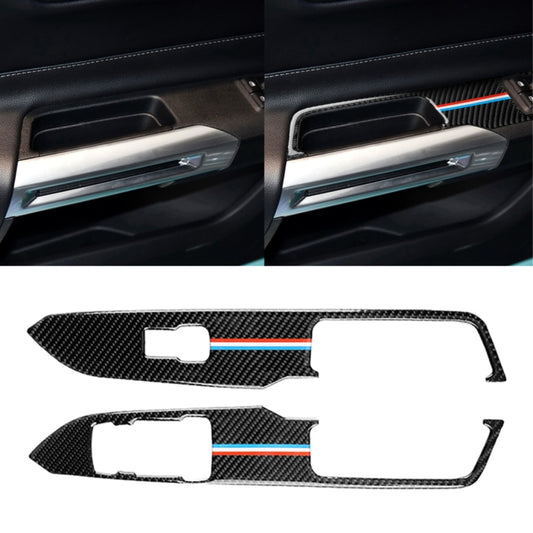 2 PCS Car USA Color Carbon Fiber Window Lift Panel Decorative Sticker for Ford Mustang 2015-2017, Left Drive - Car Interior Mouldings by buy2fix | Online Shopping UK | buy2fix