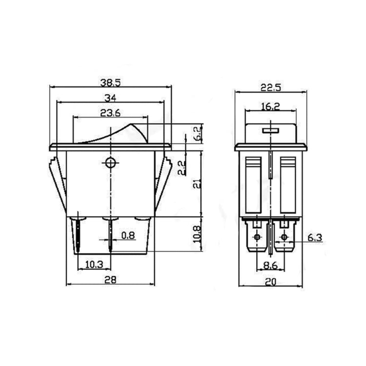 30 Amp 12 Volt Four Plugs LED ON OFF Car Fog Light Switch (Red Light) - In Car by buy2fix | Online Shopping UK | buy2fix