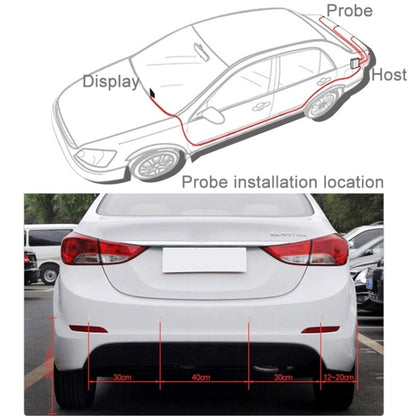 Car Buzzer Reverse Backup Radar System - Premium Quality 4 Parking Sensors Car Reverse Backup Radar System with LCD Display(Carbon Gray) - In Car by buy2fix | Online Shopping UK | buy2fix