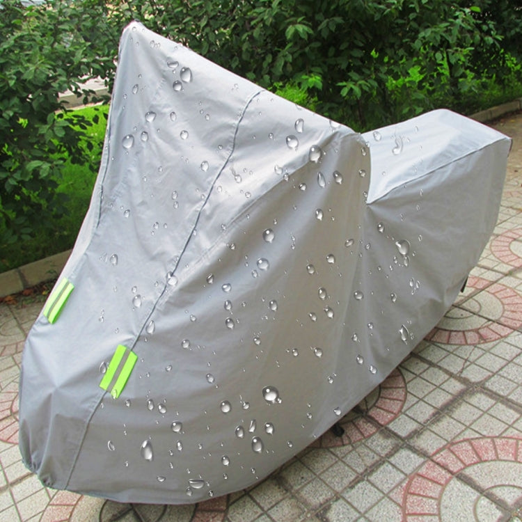 Outdoor Universal Anti-Dust Sunproof Waterproof Motorcycle Aluminum Film Flocking Cover with Warning Strips, Fits Bike up to 2.3m(90 Inches) In Length, XXL Size: 232x100x125cm - Raincoat by buy2fix | Online Shopping UK | buy2fix