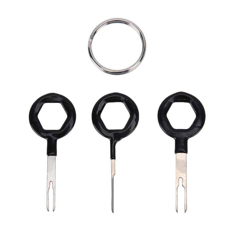 3 PCS Auto Car Rubberized Plug Circuit Board Wire Harness Terminal Extraction Pick Connector Crimp Pin Back Needle Remove Tool (Black) - In Car by buy2fix | Online Shopping UK | buy2fix