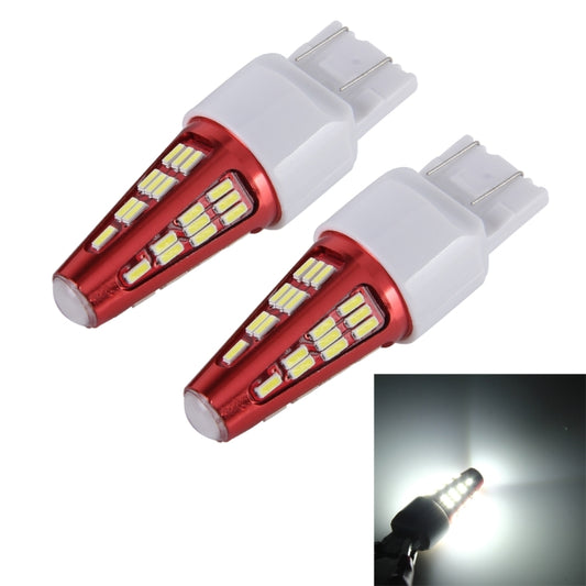 2 PCS T20-7443 10W 800LM 6000K 48 SMD-4014 LEDs Canbus Car Brake Light Lamp, DC 12V(White Light) - Brake Lights by buy2fix | Online Shopping UK | buy2fix