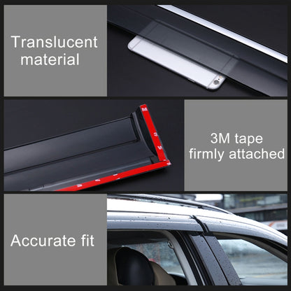 4 PCS Window Sunny Rain Visors Awnings Sunny Rain Guard for Honda CITY 2015-2018 Version - Window Foils & Solar Protection by buy2fix | Online Shopping UK | buy2fix