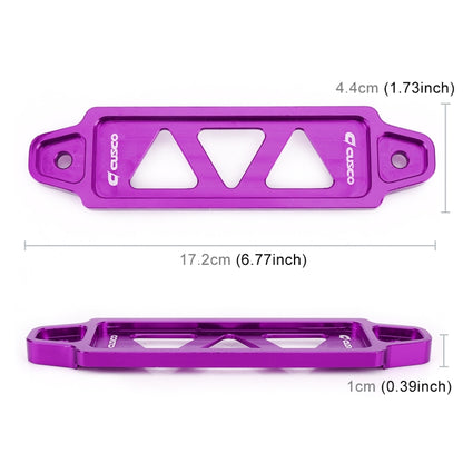 Universal Car Short Stainless Steel Battery Tie Down Clamp Bracket, Size: 17.2 x 4.4 x 1cm(Purple) - In Car by buy2fix | Online Shopping UK | buy2fix