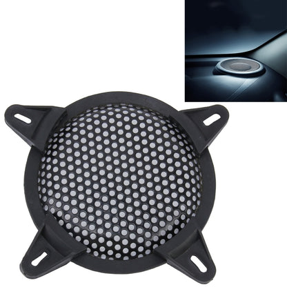 5 inch Car Auto Metal Mesh Black Round Hole Subwoofer Loudspeaker Protective Cover Mask Kit with Fixed Holder - In Car by buy2fix | Online Shopping UK | buy2fix