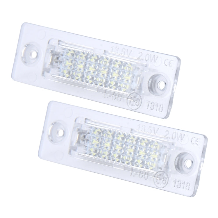 2 PCS License Plate Light with 24 SMD-3528 Lamps for Volkswagen - License Plate Lights by buy2fix | Online Shopping UK | buy2fix