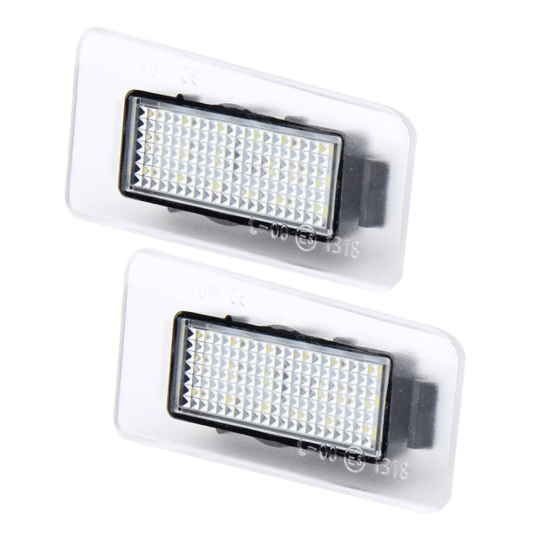 2 PCS LED License Plate Light with 18  SMD-3528 Lamps for Hyundai,2W 120LM,6000K, DC12V(White Light) - License Plate Lights by buy2fix | Online Shopping UK | buy2fix