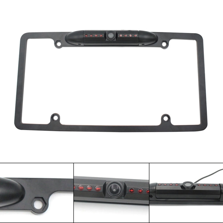 PZ422 America Car License Plate Frame 120 Degree Rear View Camera - In Car by buy2fix | Online Shopping UK | buy2fix