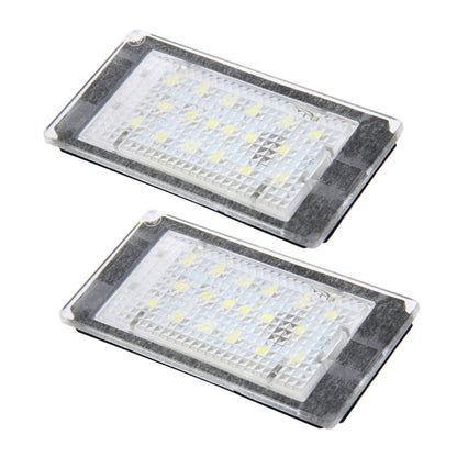 2 PCS License Plate Light with 18  SMD-3528 Lamps for BMW E46 2D M3 1998-2003,2W 120LM,6000K, DC12V (White Light) - License Plate Lights by buy2fix | Online Shopping UK | buy2fix