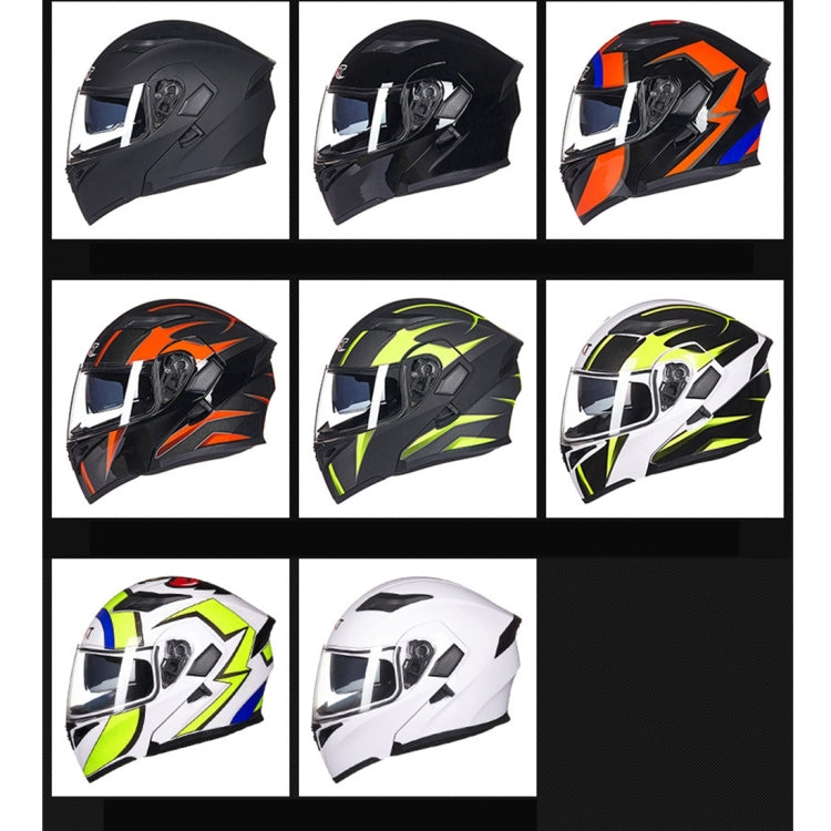 GXT Motorcycle ABS Shell Anti-fog  Double-len Inner Sun Visor Safety Helmet, Size: M(Black) - Helmets by GXT | Online Shopping UK | buy2fix
