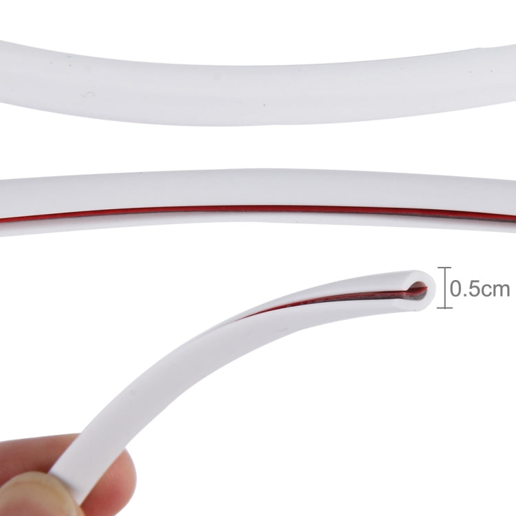 5m Car Decorative Strip PVC Chrome Decoration Strip Door Seal Window Seal(White) - Decorative Strip by buy2fix | Online Shopping UK | buy2fix