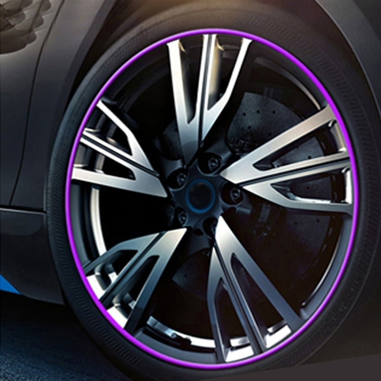 Universal Decorative Scratchproof Stickup 8M Flexible Car Wheel Hub TRIM Mouldings Shining Decoration Strip(Purple) - Decorative Strip by buy2fix | Online Shopping UK | buy2fix