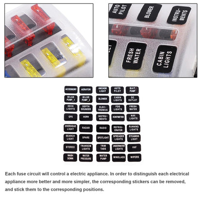 1 in 12 Out Fuse Box PC Terminal Block Fuse Holder Kits with LED Warning Indicator for Auto Car Truck Boat - In Car by buy2fix | Online Shopping UK | buy2fix