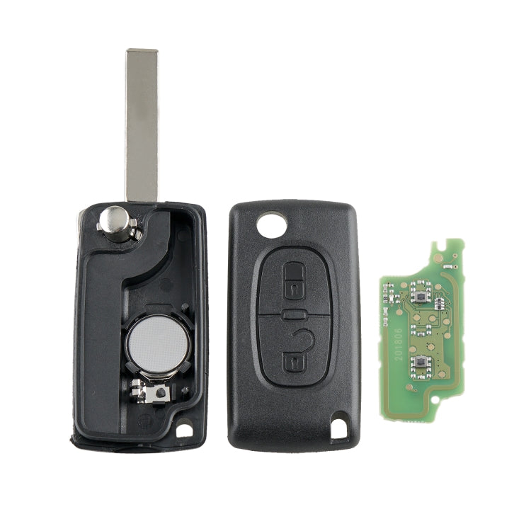 For PEUGEOT 2 Buttons Intelligent Remote Control Car Key with PCF7961 Integrated Chip & Battery & Holder & Slotted Key Blade & ASK Signal, Frequency: 433MHz - In Car by buy2fix | Online Shopping UK | buy2fix