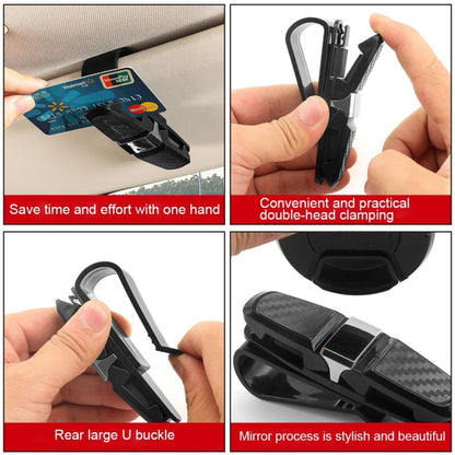 Vehicle Mounted Glasses Clip Car Eyeglass Bill Holder, Blister Package (Grey) - Sunglasses & Glasses Clips by buy2fix | Online Shopping UK | buy2fix