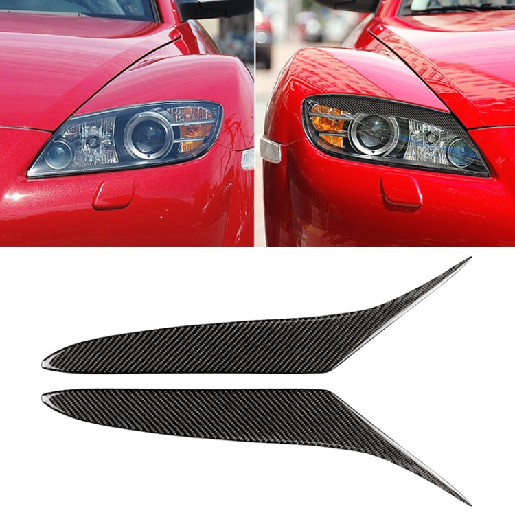 Car Carbon Fiber Light Eyebrow for Mazda RX-8 Coupe 2004-2008 - Lamp Decoration by buy2fix | Online Shopping UK | buy2fix