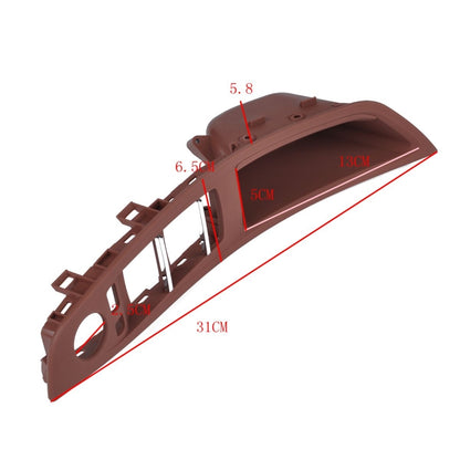 Door Left Front Handle Window Switch Panel 51417225875 for BMW 5 Series(Brown) - In Car by buy2fix | Online Shopping UK | buy2fix