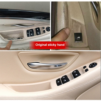 Car High Configuration Version Inside Doors Handle Pull Trim Cover 5141 7225 873 for BMW F10 F18, Left Driving (Beige) - In Car by buy2fix | Online Shopping UK | buy2fix