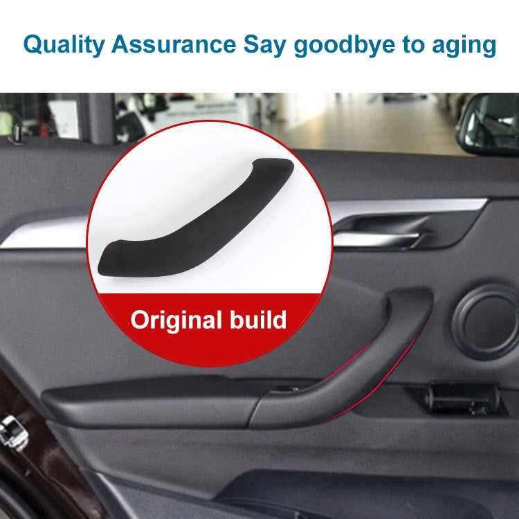 Car Left Side Inside Doors Handle Pull Trim Cover 51417417513 for BMW X1 2016-, Left Driving (Beige White) - In Car by buy2fix | Online Shopping UK | buy2fix