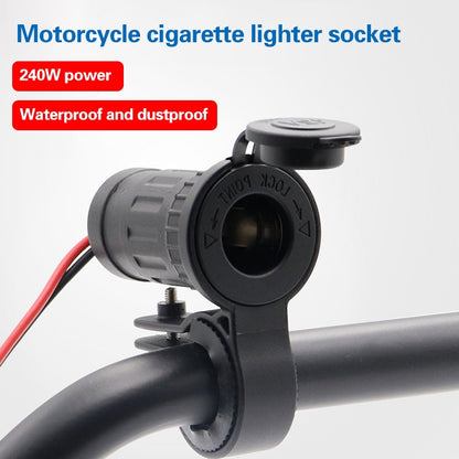 Motorcycle Cigarette Lighter Socket Car Charger Socket GPS Socket with Waterproof Cover - In Car by buy2fix | Online Shopping UK | buy2fix