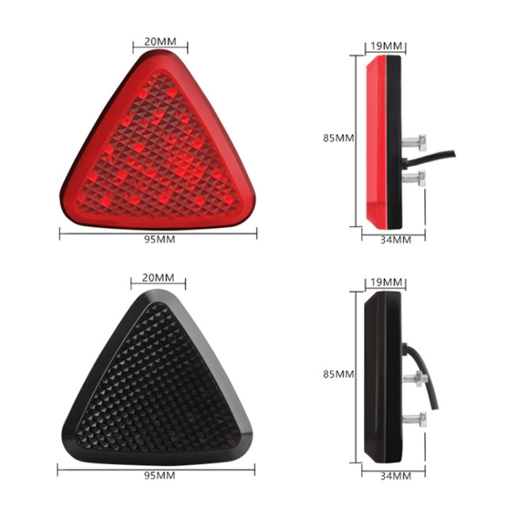 Bicycle / Mountain Bike X Style Triangle Pilot Light LED Tail Light (Red) - Taillights by buy2fix | Online Shopping UK | buy2fix