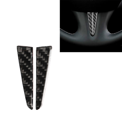 2 PCS Car Carbon Fiber Steering Wheel Below Decorative Sticker for Infiniti Q50 / Q60 -  by buy2fix | Online Shopping UK | buy2fix