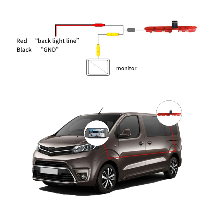 PZ471 Car Waterproof 170 Degree Brake Light View Camera for Citroen / Peugeot / Toyota - In Car by buy2fix | Online Shopping UK | buy2fix