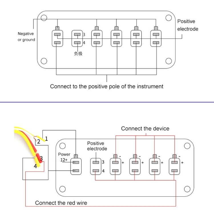 12V Universal Car One-key Start Button Modified Racing LED Light Rocker Switch Panel (Red) - In Car by buy2fix | Online Shopping UK | buy2fix