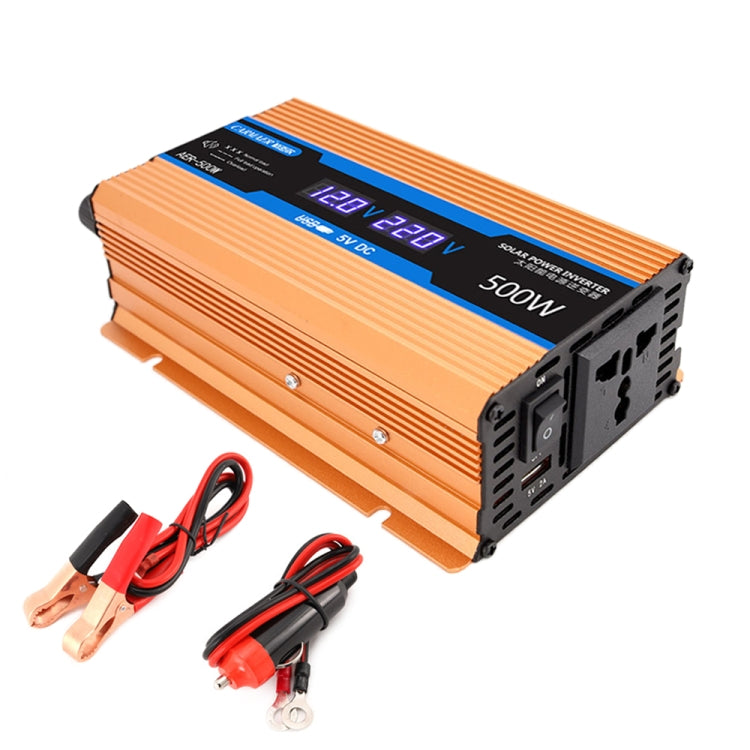 Carmaer 24V to 220V 500W Car Multi-function Double Digital Display Inverter Household Power Converter - In Car by buy2fix | Online Shopping UK | buy2fix