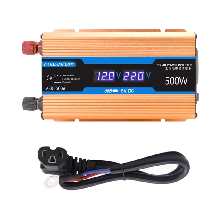 Carmaer 48V to 220V 500W Car Multi-function Double Digital Display Inverter Household Power Converter - In Car by buy2fix | Online Shopping UK | buy2fix