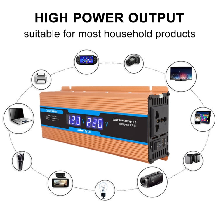 Carmaer 48V to 220V 500W Car Multi-function Double Digital Display Inverter Household Power Converter - In Car by buy2fix | Online Shopping UK | buy2fix