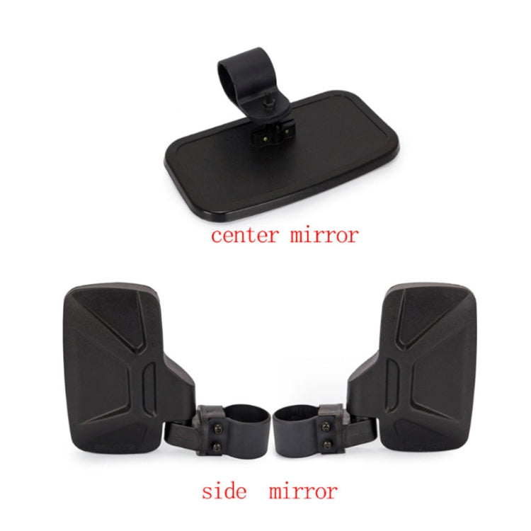 Universal For All-terrain Vehicles Central Rearview Mirror Side Mirror Combination Set For UTV / ATV - In Car by buy2fix | Online Shopping UK | buy2fix