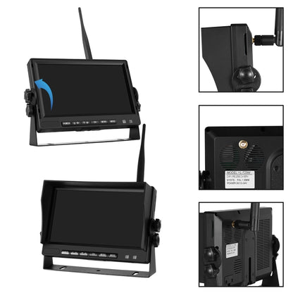 PZ710-W 7 inch Car Digital Wireless Rear-view Split-screen Monitor Single Record - In Car by buy2fix | Online Shopping UK | buy2fix
