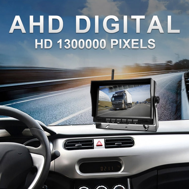 PZ710-W 7 inch Car Digital Wireless Rear-view Split-screen Monitor Dual Record - In Car by buy2fix | Online Shopping UK | buy2fix