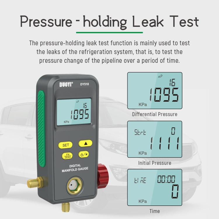 DUOYI DY518 Car Air Conditioning Repair Electronic Refrigerant Meter Air Conditioning Fluoride Meter - Electronic Test by DUOYI | Online Shopping UK | buy2fix