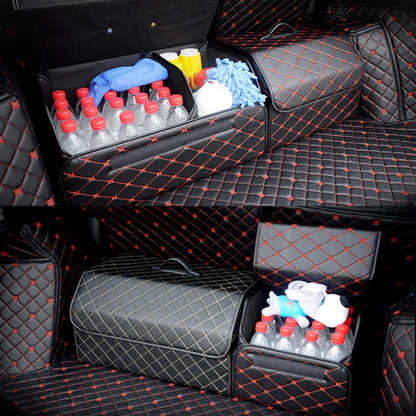 Car Trunk Foldable Storage Box, Rhombic Grid Large Size: 54 x 32 x 30cm (Black) - In Car by buy2fix | Online Shopping UK | buy2fix