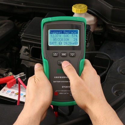 DUOYI DY2015A Car 12V 24V Digital CCA Load Battery Charging Digital Capacity Tester - In Car by buy2fix | Online Shopping UK | buy2fix