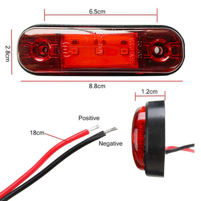 5 PCS MK-327 Car / Truck 3LEDs Side Marker Indicator Light Tail Light (White Light) - In Car by buy2fix | Online Shopping UK | buy2fix