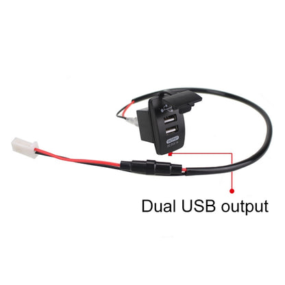 2 PCS Switch Type Dual USB 3.1A Car Charger 12-24V (Red Light) - In Car by buy2fix | Online Shopping UK | buy2fix