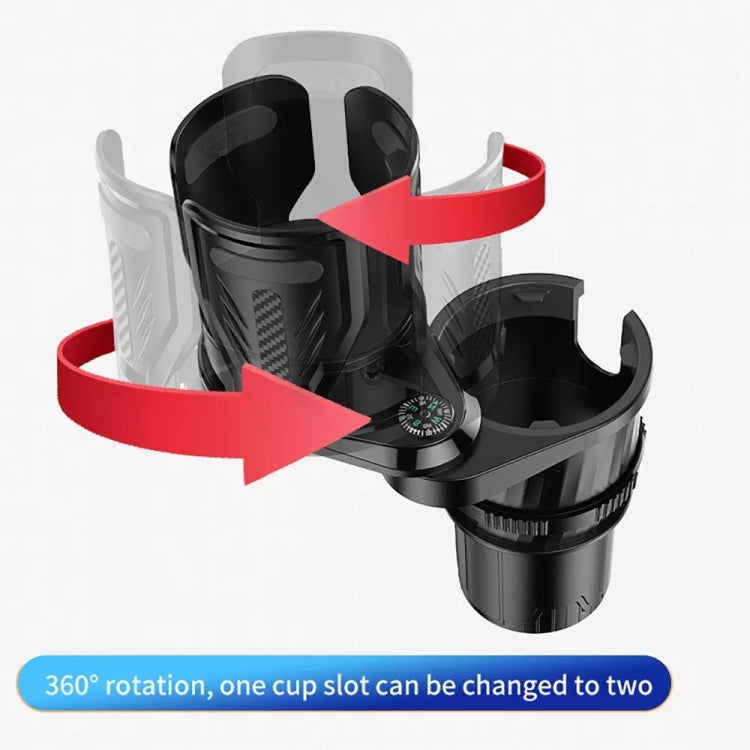 SB-3088 Car Multifunctional Retractable Rotating Water Cup Holder with Compass - In Car by buy2fix | Online Shopping UK | buy2fix