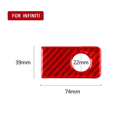 Car Carbon Fiber Front Passenger Seat Handle Box Decorative Sticker for Infiniti Q50 2014-2020, Right Drive(Red) - In Car by buy2fix | Online Shopping UK | buy2fix