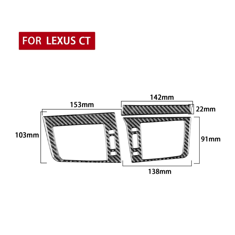 Car Carbon Fiber Left and Right Air Outlet Decorative Sticker for Lexus CT 2011-2017, Right Drive - In Car by buy2fix | Online Shopping UK | buy2fix