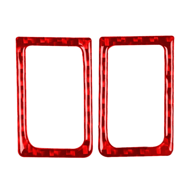 2 PCS / Set Carbon Fiber Car Left Right Door Lock Decorative Sticker for Nissan GTR R35 2008-2020, Left and Right Driving Universal (Red) - In Car by buy2fix | Online Shopping UK | buy2fix