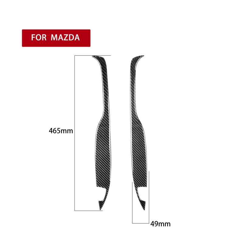 2 PCS Car Carbon Fiber Rear Armrest Decorative Sticker for Mazda RX8 2004-2008, Left and Right Drive Universal -  by buy2fix | Online Shopping UK | buy2fix